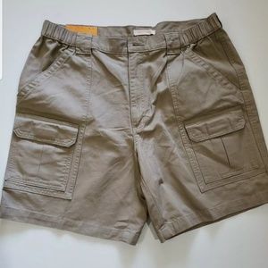 New Mens Savane Hiking Cargo Shorts Khaki Sz 36.
